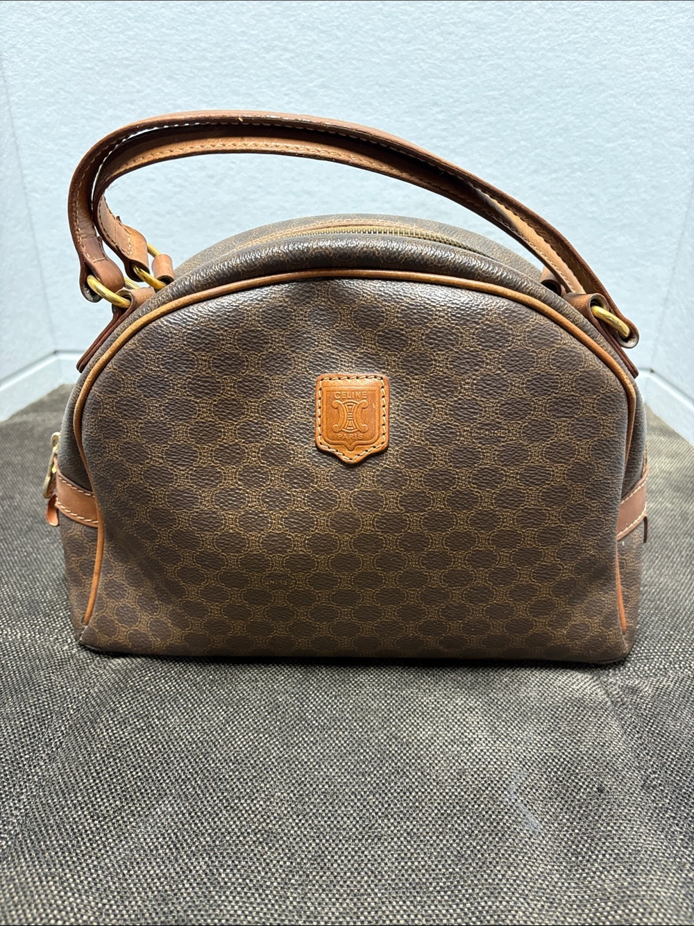 Vintage Celine Paris Logo Macadam Handbag